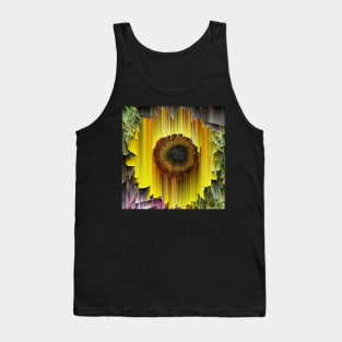 Glitched Sunflower Tank Top